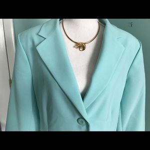 Liz Baker ladies aqua blazer size 16